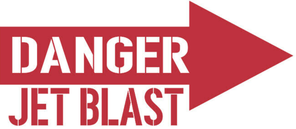 Danger Jet Blast - Sticker