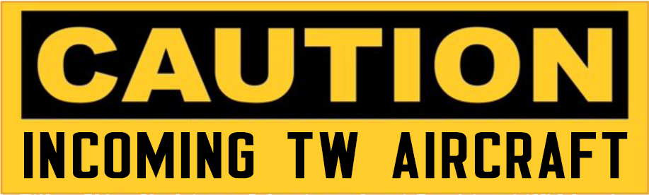 CAUTION: Incoming TW Aircraft Sticker