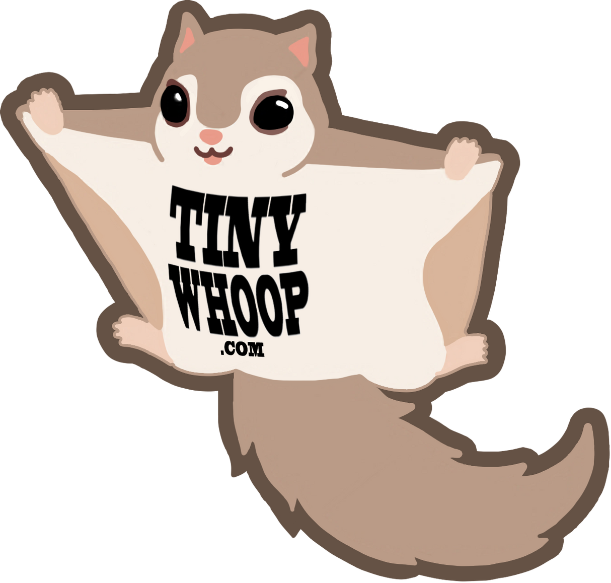 Tiny Whoop Flying Squirrel Sticker